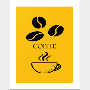 split grain black coffee cup Posters and Art